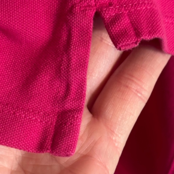 JCP Pink Short Sleeve Henley Contrast Collar Band size Large - Picture 4 of 7